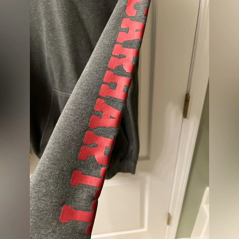 Carhartt Dark Gray Hoodie with Red Logo - Picture 3 of 5